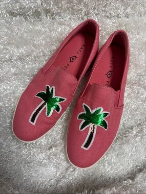 Katy Perry palm tree pink slip on shoes size 7